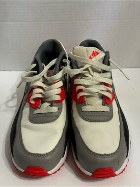 Nike Kids Gray, White & Red Casual Sneakers